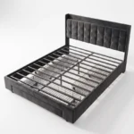 Luxury Velvet Tufted Platform Bed