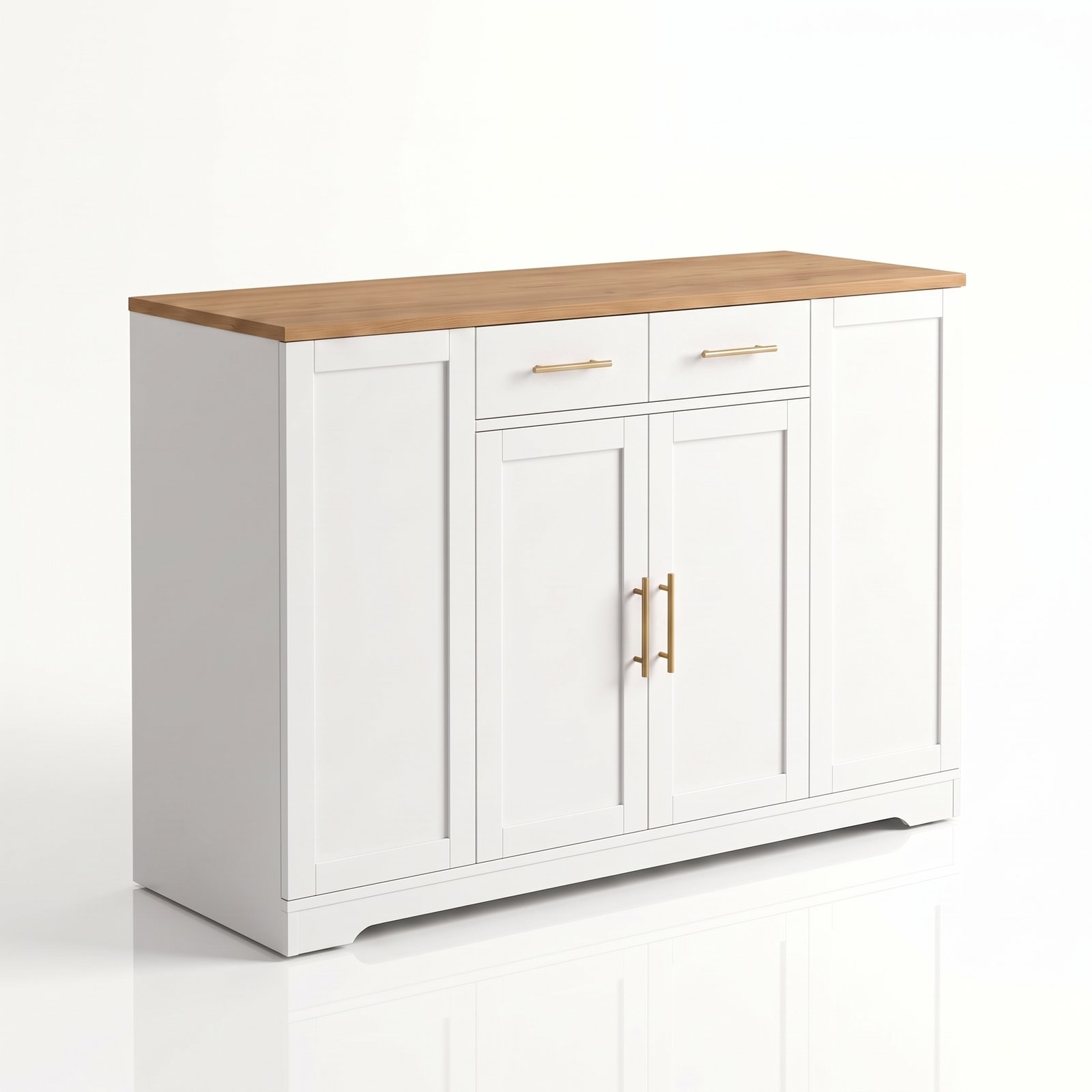 Gemini_Generated_Image_r9vnvbr9vnvbr9vn Modern White Buffet Sideboard Cabinet - Image 1