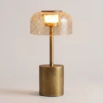 Modern Cordless Crackle Glass Table Lamp