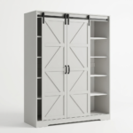 Wholesale Modern Farmhouse Sliding Barn Door Wardrobe (PB+MDF) - OEM/ODM Available​
