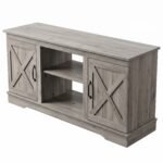 Farmhouse Grey Wood TV Stand & Media Console