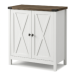 Modern Farmhouse 2-Door Shoe Storage Cabinet with Adjustable Shelves