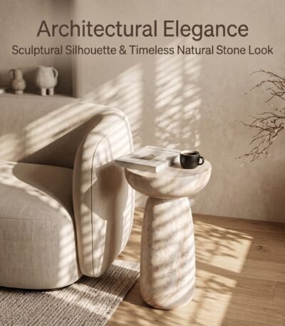 Sculptural Silhouette & Timeless Natural Stone Look