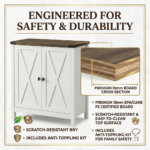 Modern Farmhouse 2-Door Shoe Storage Cabinet with Adjustable Shelves - Image 5