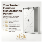 Wholesale Modern Farmhouse Sliding Barn Door Wardrobe (PB+MDF) - OEM/ODM Available​ - Image 6