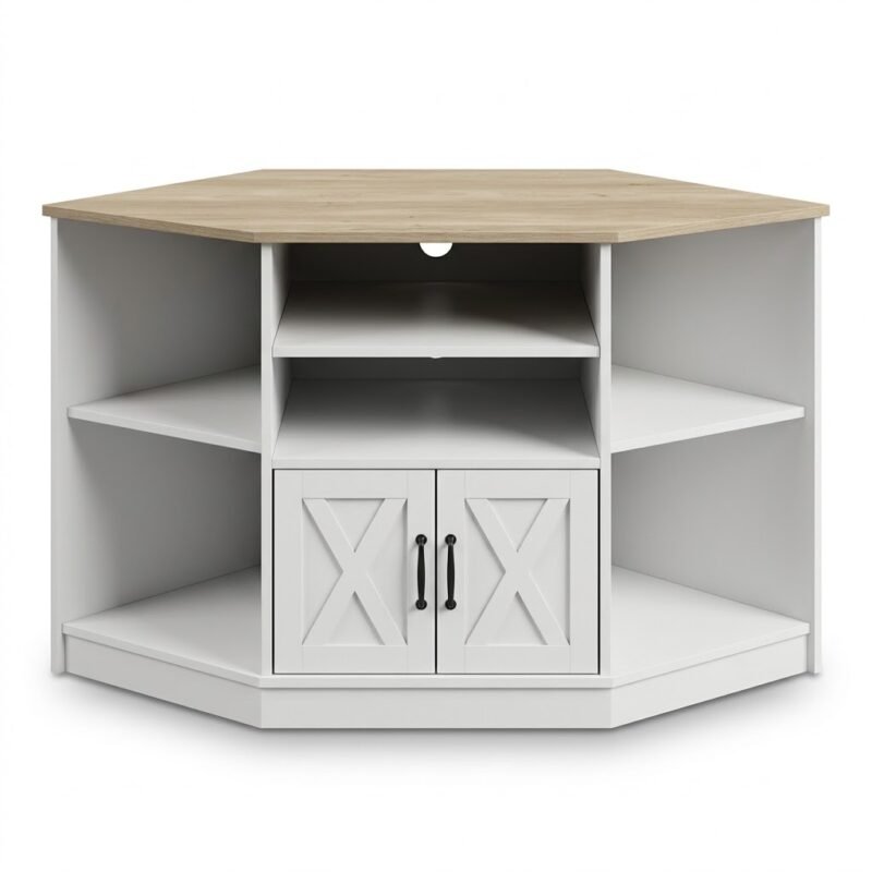 Farmhouse-corner-TV-stand-wholesale-by-MMK-Furniture-Makers.