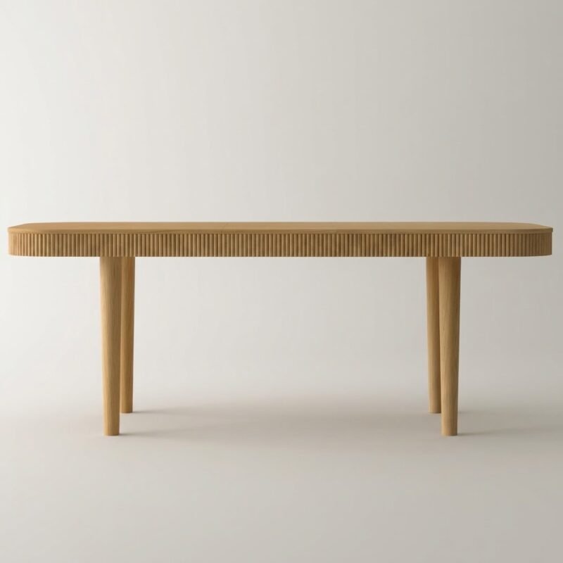 Modern-solid-oak-dining-table-with-fluted-edge.