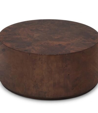 .Poplar-burl-wood-drum-coffee-table-in-dark-brown-finish-by-MMK-Furniture-Makers.