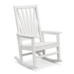 White-poly-lumber-outdoor-rocking-chair-for-patio-and-garden.