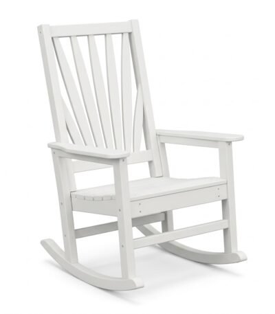 White-poly-lumber-outdoor-rocking-chair-for-patio-and-garden.