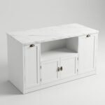 White-sideboard-storage-cabinet-with-marble-top-by-MMK-Furniture-Makers.