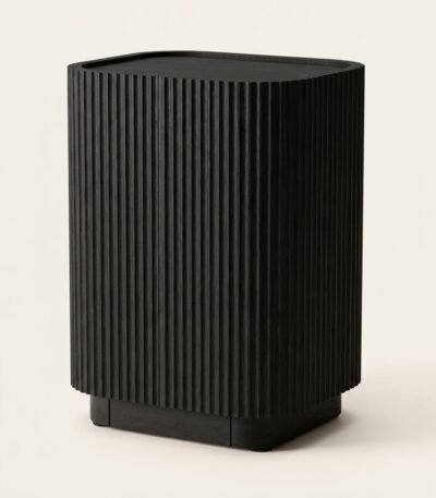 Wholesale-black-fluted-solid-red-oak-side-table-by-MMK-Furniture-Makers.