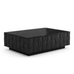 Wholesale-modern-rectangular-black-faux-marble-coffee-table-with-textured-black-oak-base-on-a-pure-white-background.