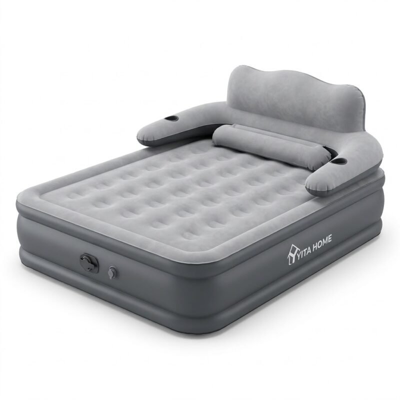 Wholesale-raised-inflatable-air-mattress-with-headboard-and-cup-holders.