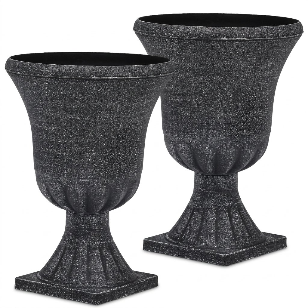 1 Classic Pedestal Urn Planter – Premium 100% PP Plastic Outdoor Flower Pot - Image 1