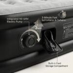 Built-in-110-120V-electric-pump-on-inflatable-air-mattress-showing-inflate-and-deflate-dial.