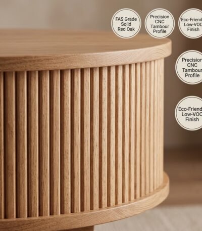 .Close-up-of-solid-red-oak-fluted-tambour-texture-and-seamless-curved-joinery.