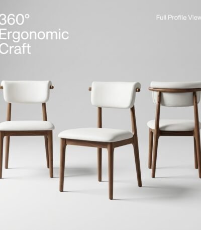 Front-and-back-views-of-modern-wooden-upholstered-dining-chair.