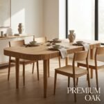 Handcrafted-oak-table-in-modern-dining-room-setting.