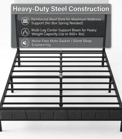 Heavy-duty-steel-slats-and-reinforced-center-support-legs-of-metal-bed-frame.
