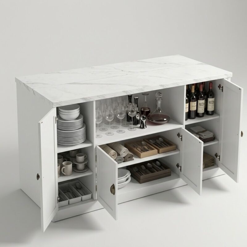 Open-doors-view-showing-multi-tier-storage-in-MMK-white-cabinet.