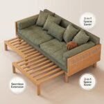 2.Pull-out-convertible-wooden-daybed-transitioning-from-sofa-to-bed.