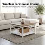 Rustic-two-tone-square-coffee-table-styled-in-a-modern-farmhouse-living-room.