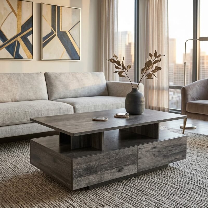 Styled-contemporary-grey-coffee-table-in-modern-living-room.