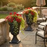 Classic Pedestal Urn Planter – Premium 100% PP Plastic Outdoor Flower Pot - Image 3