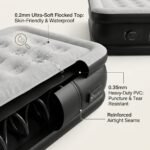 Built-in-110-120V-electric-pump-on-inflatable-air-mattress-showing-inflate-and-deflate-dial.