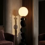 Sculptural Geometric Totem Floor Lamp - Image 5