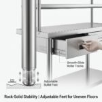 Adjustable-bullet-feet-and-sturdy-legs-of-stainless-steel-prep-table.