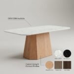 Custom-stone-slab-patterns-and-wood-veneer-finish-options-for-OEMODM-dining-table-manufacturing.