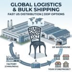 Global-logistics-graphic-showing-bulk-shipping-process-for-cast-aluminum-chairs-to-the-US-market.