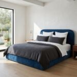 Greek-Blue-bed-styled-in-a-modern-bedroom.