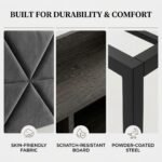 High-density-foam-padding-and-rustic-MDF-wood-grain-details.