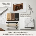Arched Glass Door Sideboard with Sintered Stone Top - Image 6