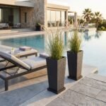 Premium Tall Rattan-Style Plastic Planter with Base - Image 3