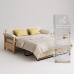 Modern Pull-Out Convertible Sleeper Sofa with Solid Wood & Carbon Steel Frame - Image 6