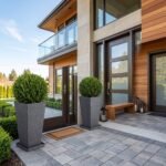 Premium Tall Square Polypropylene (PP) Planters - Faux Stone Finish - Image 2