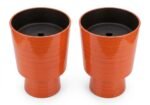 Wholesale Modern Glossy Orange PP Plastic Pedestal Planter