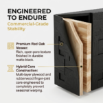 Modern Black Geometric Puzzle-Design Wine Cabinet - Image 3