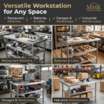 Heavy-Duty 3-Tier Commercial Stainless Steel Prep Table with Double Undershelves - Image 5