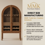 Arched Dark Solid Oak Wine Cabinet with Glass Doors - Image 6