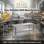 Heavy-Duty Commercial Stainless Steel Prep Table with Double-Tier Overshelf - Image 6